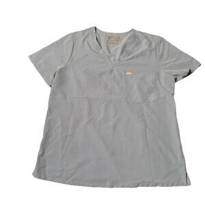 FIGS Scrub Women's Size Large Blue Top Technical Collection